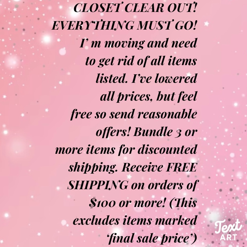 EVERYTHING MUST GO!